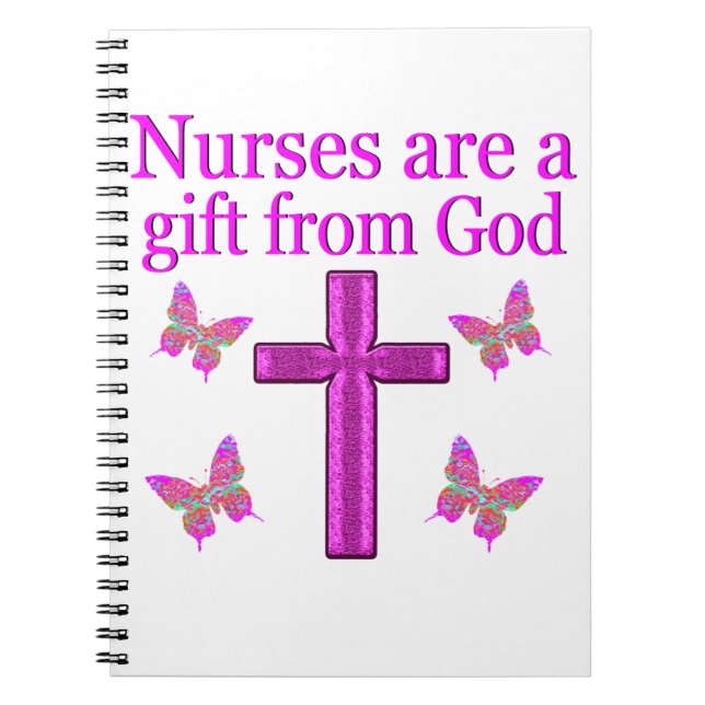 NURSES ARE A GIFT FROM GOD NOTEBOOK (Front)