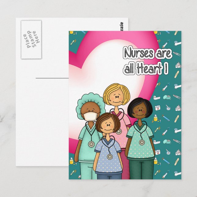 Nurses are all Heart   Postcard (Front/Back)