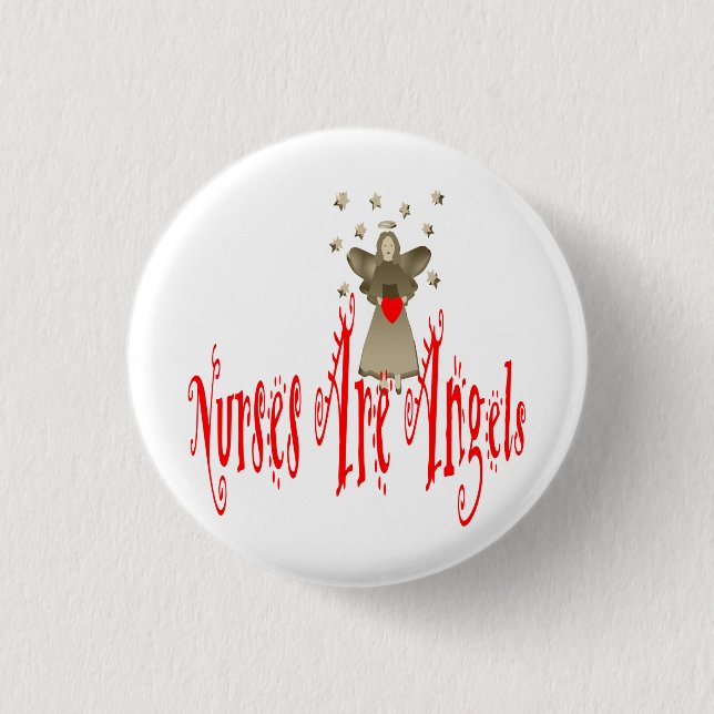 Nurses Are Angels 3 Cm Round Badge (Front)