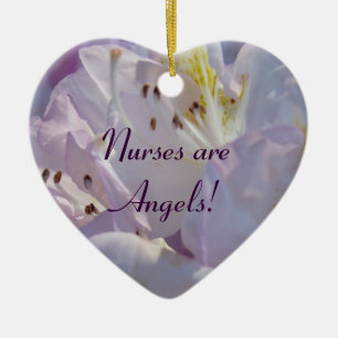 Nurses are Angels! gifts hanging Heart Ornament