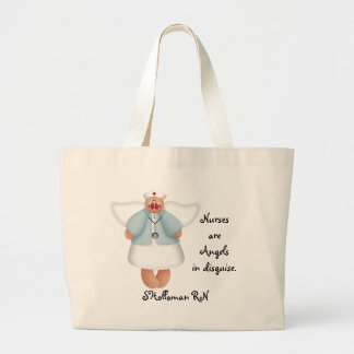 Nurses are Angels in disguise Large Tote Bag