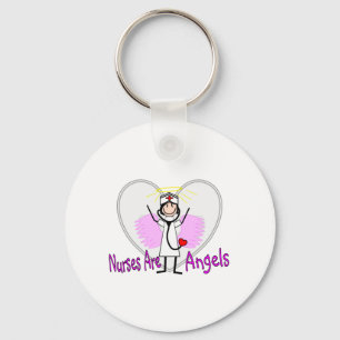 Nurses Are Angels Key Ring