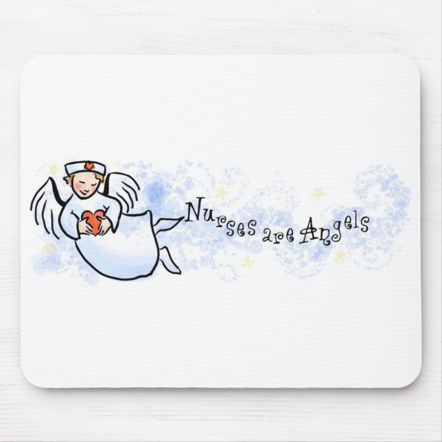 Nurses Are Angels Mouse Mat (Front)