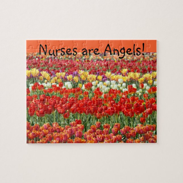Nurses are Angels! Puzzle gifts Tulip Festivals (Horizontal)