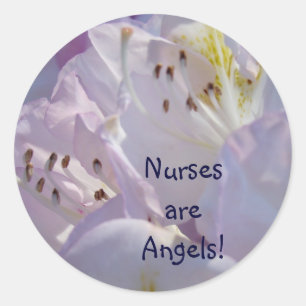 Nurses are Angels! stickers custom Nursing Floral