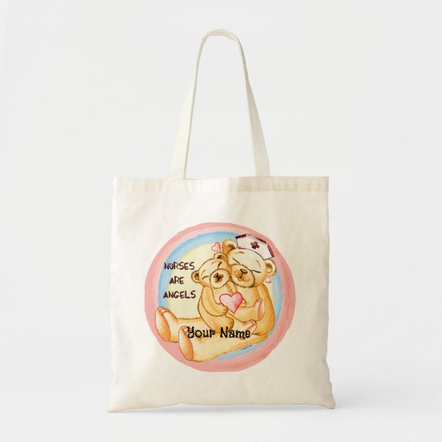 Nurses Are Angels Tote Bag (Front)