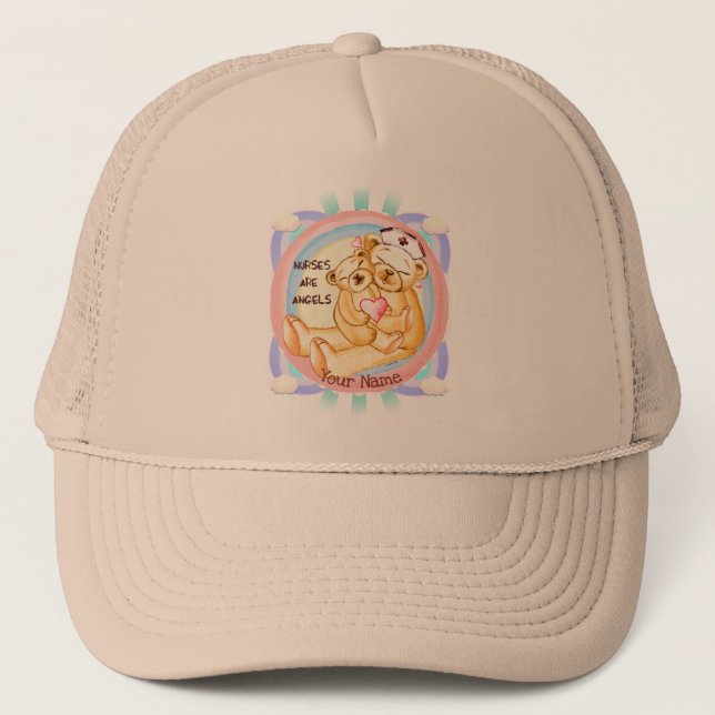 Nurses are angels  trucker hat (Front)
