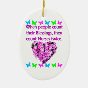 NURSES ARE APPRECIATED CERAMIC TREE DECORATION