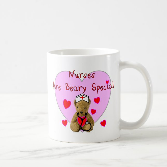 Nurses are BEARY Special  Teddy Bear Gifts Coffee Mug (Right)