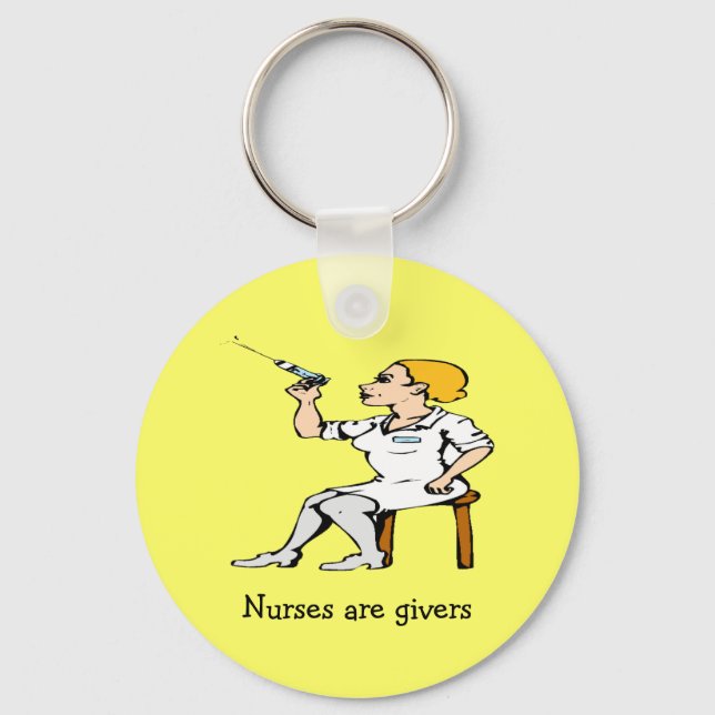 Nurses are givers key ring (Front)