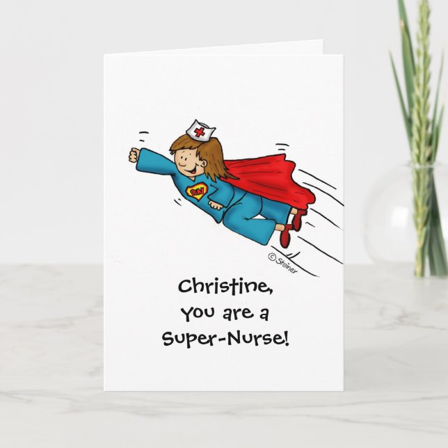 Nurses are Heroes - Happy Nurses Day - Personalise Card (Front)