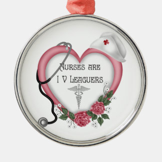 Nurses are IV Leaguers Metal Tree Decoration