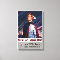 Nurses are needed now - Vintage WWII Poster
