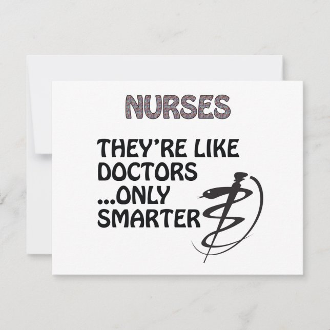 NURSES  ARE SMARTER THAN DOCTORS (Front)