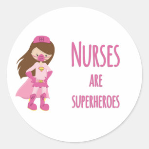 Nurses are Superheroes Classic Round Sticker