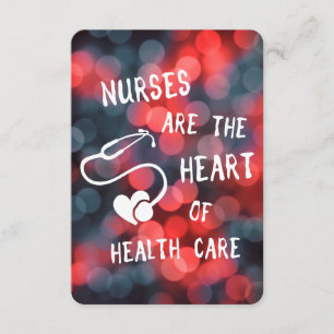 nurses are the heart of healthcare bokeh invitation