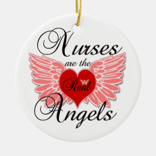 Nurses Are The Real Angles Ceramic Tree Decoration