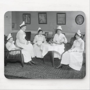 Nurses at Tea, early 1900s Mouse Mat