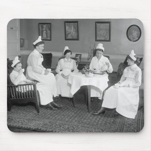 Nurses at Tea, early 1900s Mouse Mat (Front)