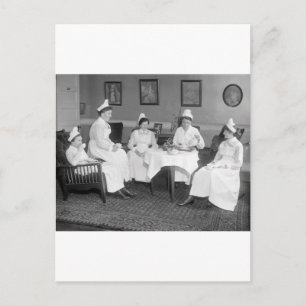 Nurses at Tea, early 1900s Postcard