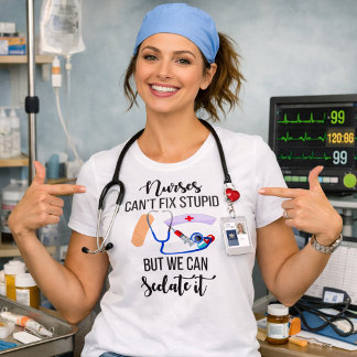 Nurses Can't Fix Stupid But We Can Sedate It T-Shirt