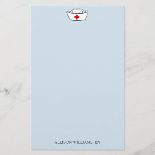 Nurse's Cap Add Name Stationery