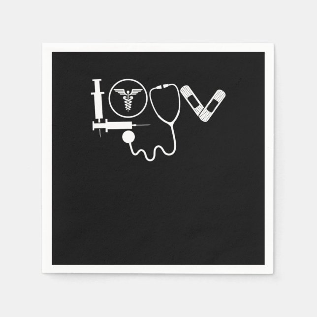 Nurses CNA Medical Health Physician Medic Hospital Napkin (Front)