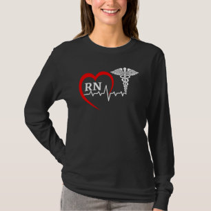 Nurses Day Caduceus Nurse Week 2023 Heartbeat Medi T-Shirt