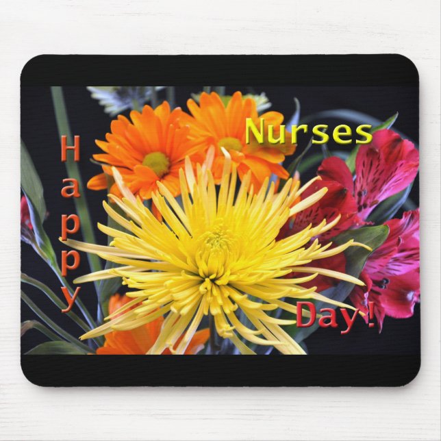 Nurses Day Floral Bliss Mouse Mat (Front)