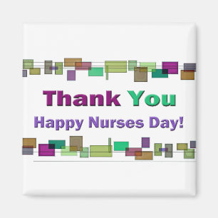 Nurses Day Gifts Colourful Squares Magnet
