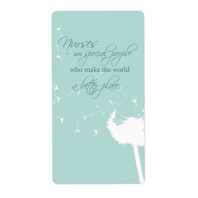 Nurses Day with Dandelion Blowing on Teal (Front)