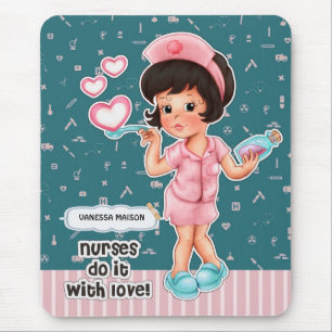 Nurses do it with Love Custom Nurses Appreciation  Mouse Mat