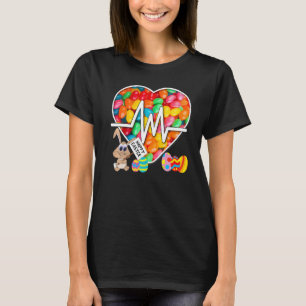 Nurses Easter Jellybean Cardio Heart Premium T-Shirt