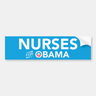 Nurses For Barack Obama Bumper Sticker (Blue)