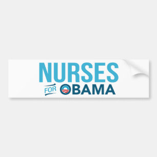 Nurses For Barack Obama Bumper Sticker (White)