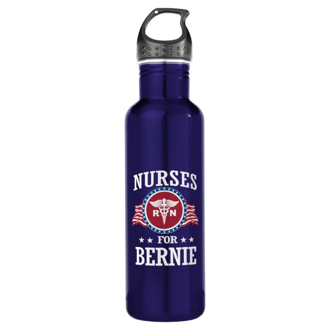 NURSES FOR BERNIE SANDERS 710 ML WATER BOTTLE (Front)