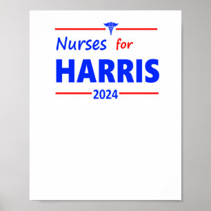 Nurses For Harris 2024 Campaign Sticker Poster