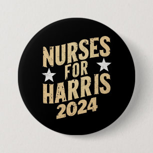 Nurses For Harris 2024 USA 7.5 Cm Round Badge
