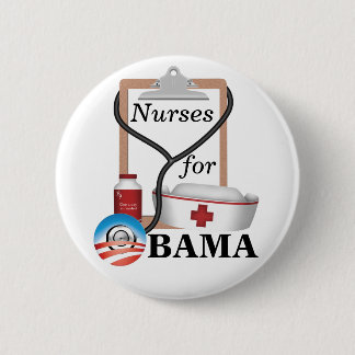 Nurses for Obama! 6 Cm Round Badge