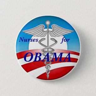 Nurses for OBAMA 6 Cm Round Badge
