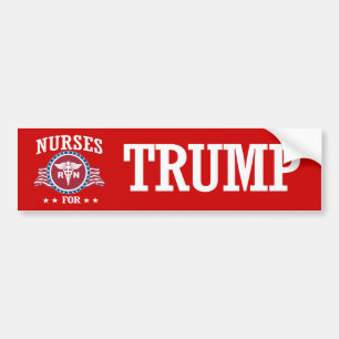 NURSES FOR TRUMP BUMPER STICKER