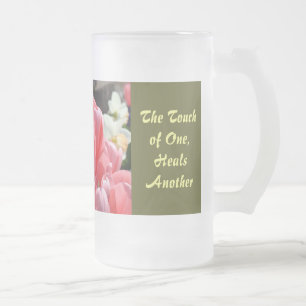 NURSES Frosted Glass Mugs Healing Touch