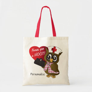 Nurses Give a Hoot! Owl Nurse Tote Bag