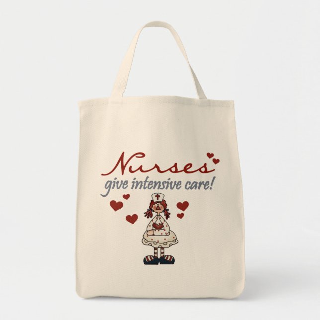 Nurses Give Intensive Care t-shirts and Gifts Tote Bag (Front)