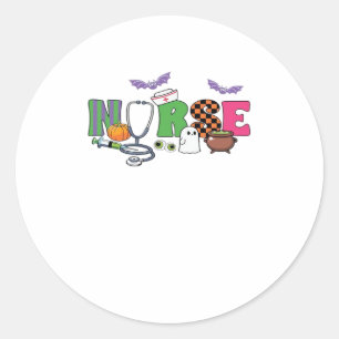 Nurses Halloween Classic T-Shirt Classic Round Sticker