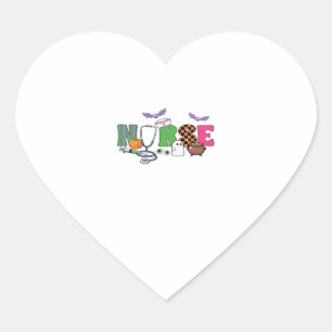 Nurses Halloween Classic T-Shirt Heart Sticker