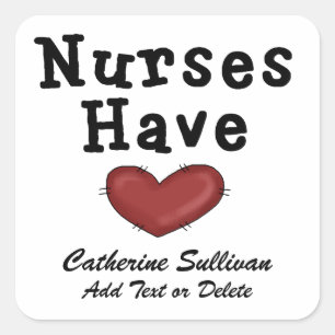 Nurses Have Heart Square Sticker