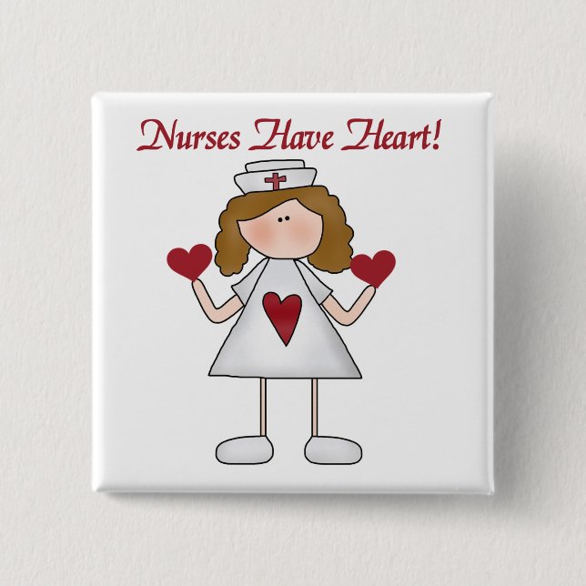 Nurses Have Heart T-shirts and Gifts 15 Cm Square Badge (Front)