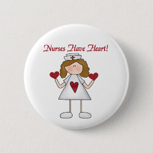 Nurses Have Heart T-shirts and Gifts 6 Cm Round Badge