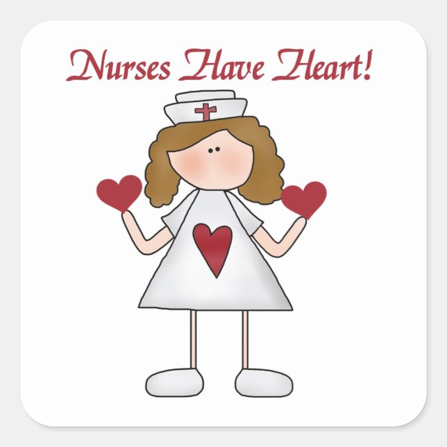 Nurses Have Heart T-shirts and Gifts Square Sticker (Front)